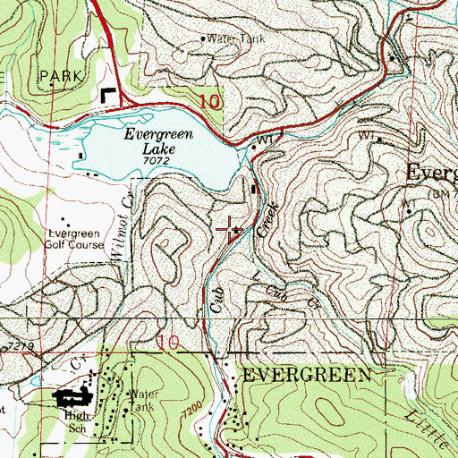 Topographic Map of Church of the Hills, CO