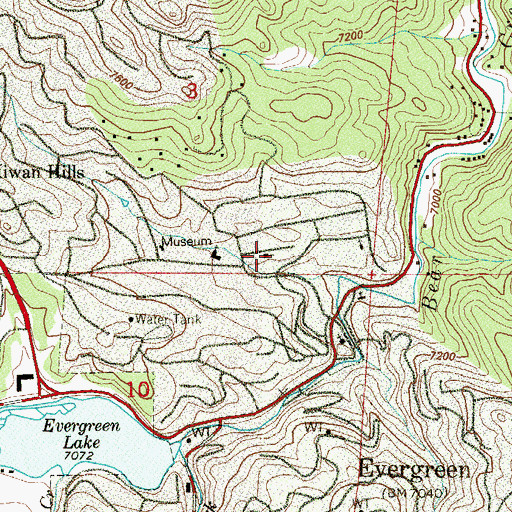 Topographic Map of First Church of Christ Scientist, CO