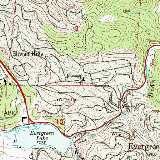 Topographic Map of Lutheran Church of the Cross, CO