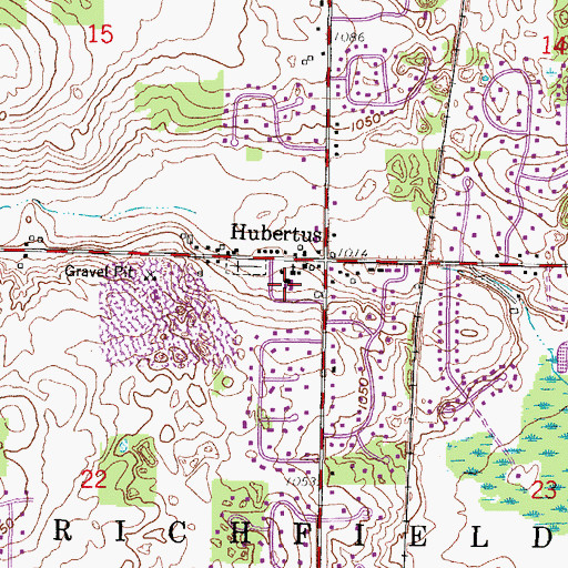 Topographic Map of Saint Gabriel Catholic School, WI