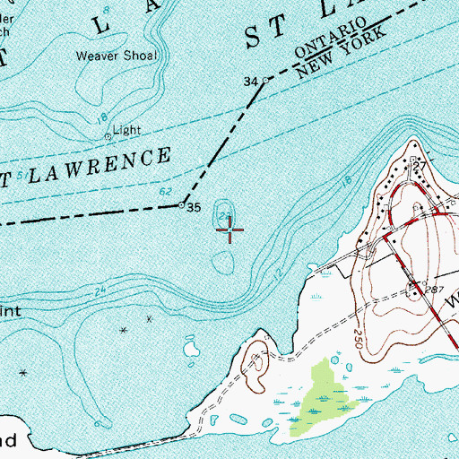 Topographic Map of Treasure Island (historical), NY