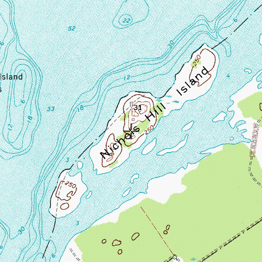 Topographic Map of Nichols Hill, NY
