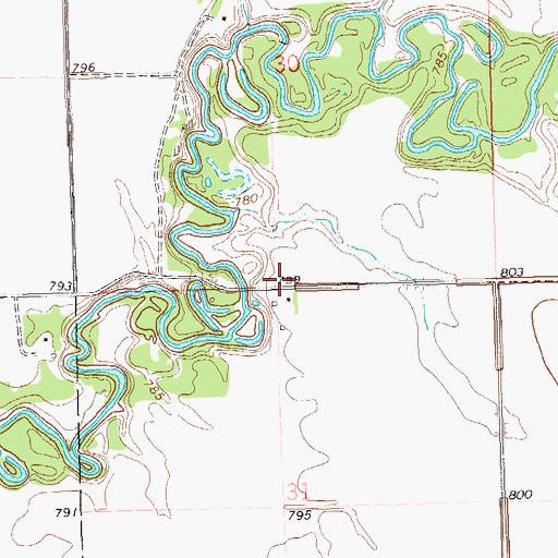 Topographic Map of Hall Moore School (historical), MN
