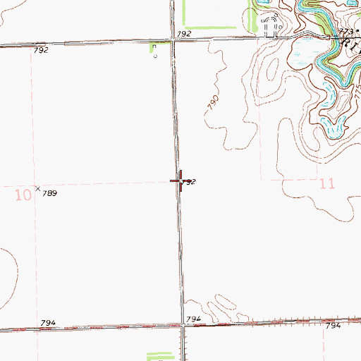 Topographic Map of North Red River School (historical), MN