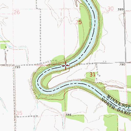 Topographic Map of Joliette Ferry (historical), MN