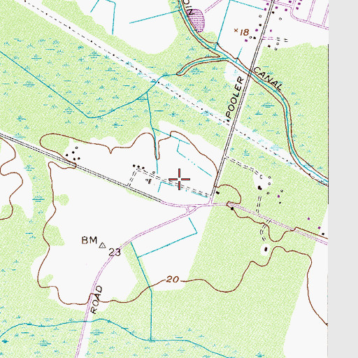 Topographic Map of West Chatham Middle School, GA