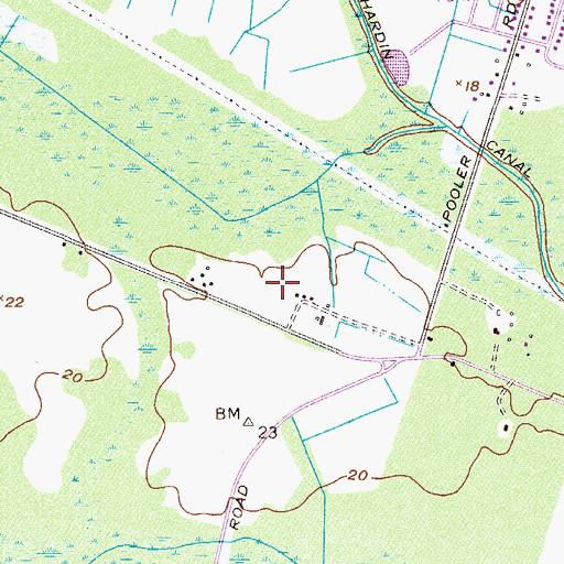 Topographic Map of West Chatham Elementary School, GA