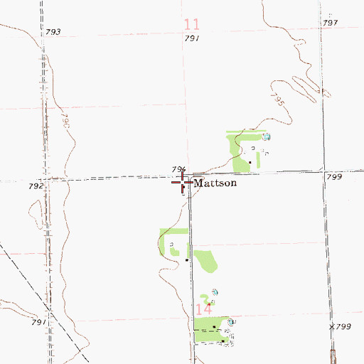 Topographic Map of Mattson School (historical), MN