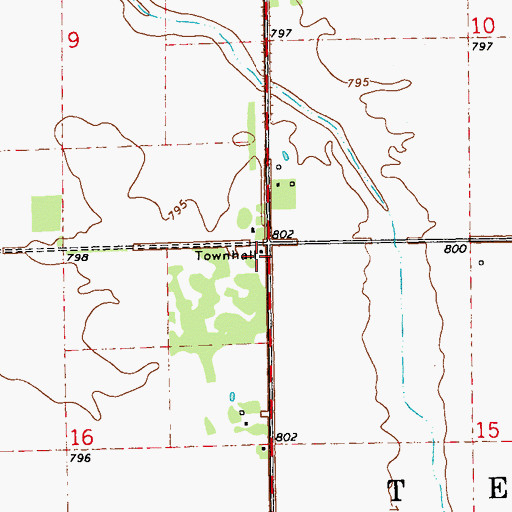 Topographic Map of Central School (historical), MN