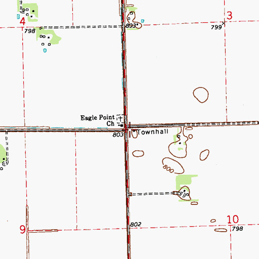 Topographic Map of Plainview School (historical), MN