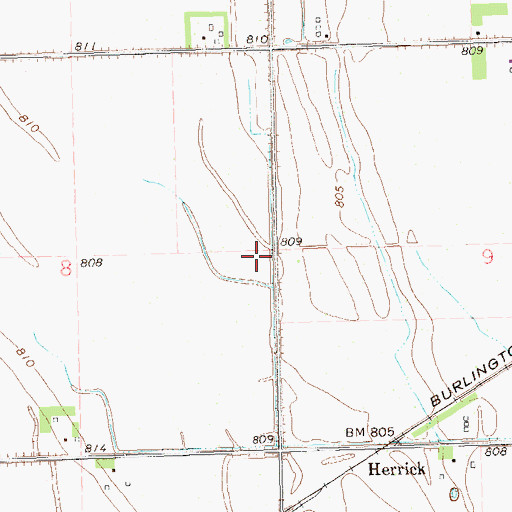 Topographic Map of Herrick School (historical), ND