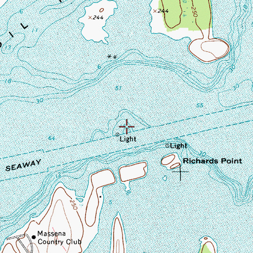 Topographic Map of DeVaults Point (historical), NY