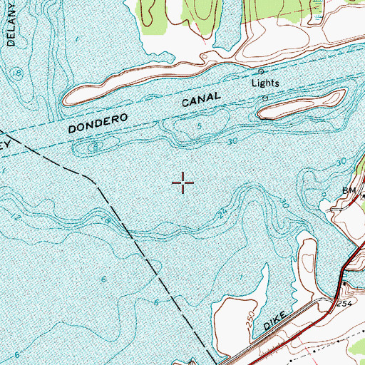 Topographic Map of Dodge Cemetery (historical), NY