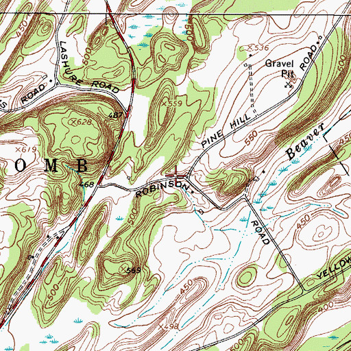 Topographic Map of Laidlow School (historical), NY