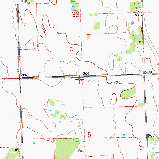 Topographic Map of Rose School (historical), MN