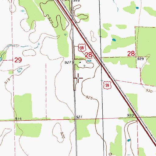 Topographic Map of Franklin School (historical), MN
