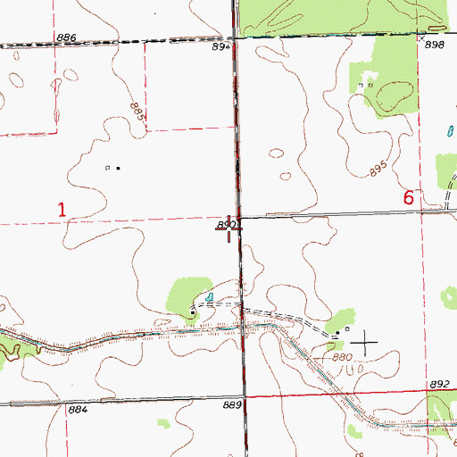 Topographic Map of Webster School (historical), MN