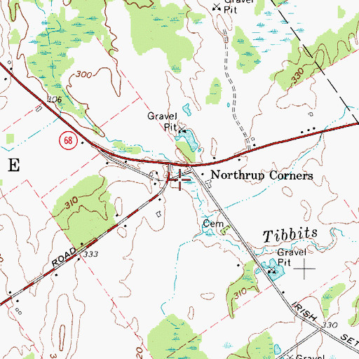 Topographic Map of School Number 12 (historical), NY