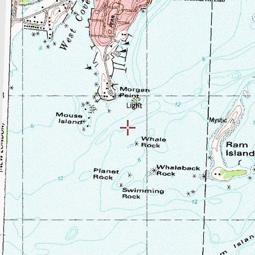 Topographic Map of Whale Rock, CT