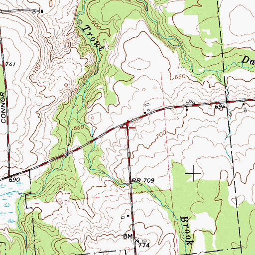 Topographic Map of School Number 2 (historical), NY