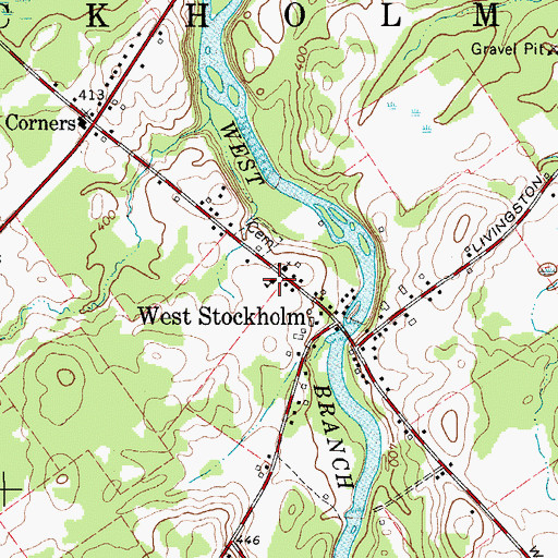 Topographic Map of School Number 4 (historical), NY