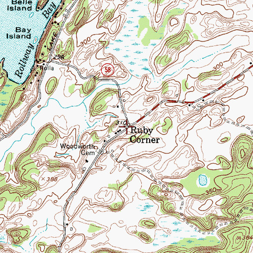 Topographic Map of Bigelow School (historical), NY