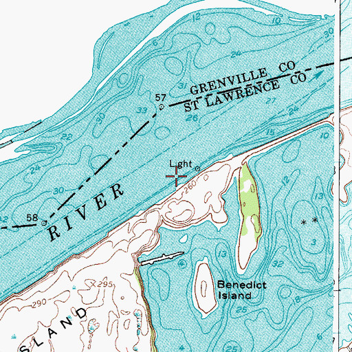 Topographic Map of Dixon Island (historical), NY
