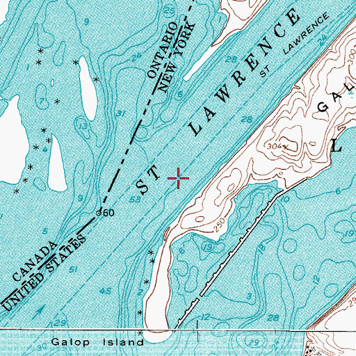 Topographic Map of Tick Island (historical), NY