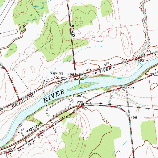 Topographic Map of School Number 2 (historical), NY