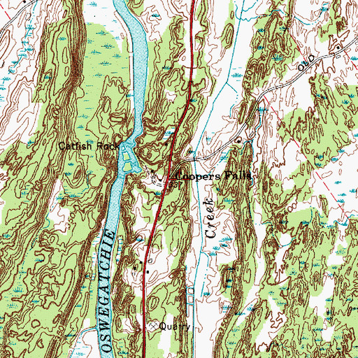 Topographic Map of School Number 3 (historical), NY