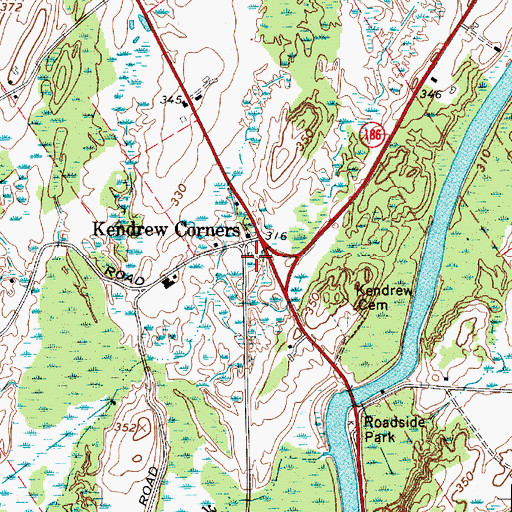 Topographic Map of School Number 8 (historical), NY