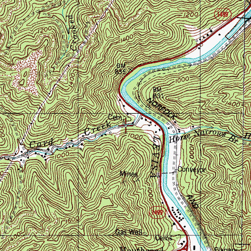 Topographic Map of Childress Cemetery, KY