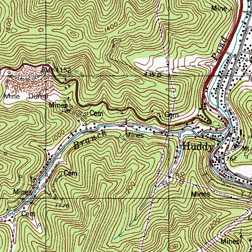 Topographic Map of Coburn School (historical), KY