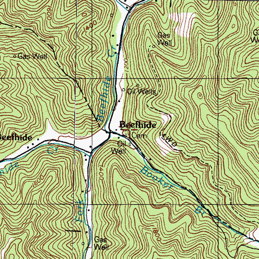 Topographic Map of Cook Cemetery, KY