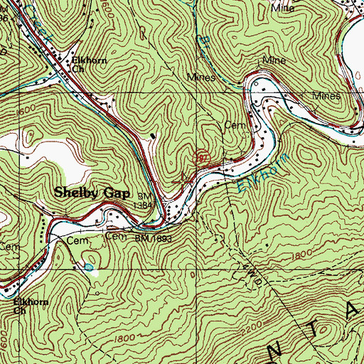 Topographic Map of Democracy Post Office (historical), KY