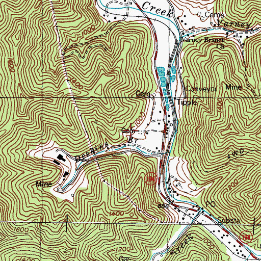 Topographic Map of Deskins Family Cemetery, KY