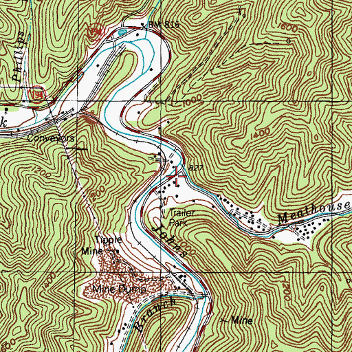 Topographic Map of Deskins Post Office (historical), KY