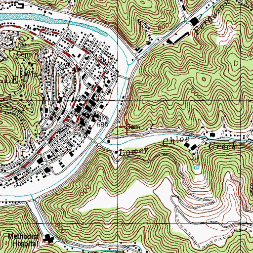 Topographic Map of Dill Cemetery, KY
