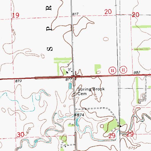 Topographic Map of Liberty School (historical), MN