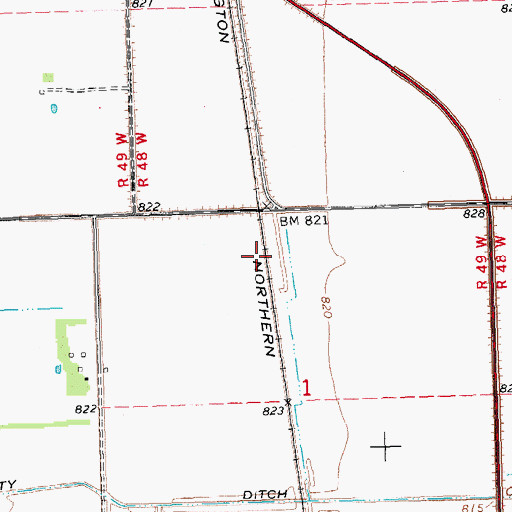 Topographic Map of Chatham (historical), MN