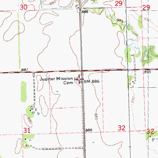 Topographic Map of Enok Church (historical), MN