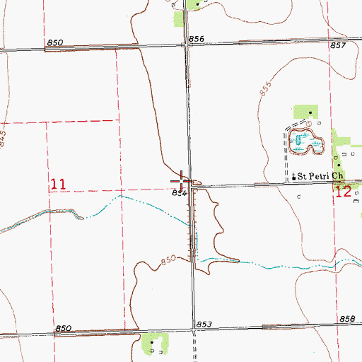 Topographic Map of Happy Corner School (historical), MN