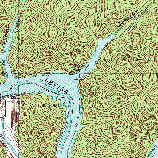 Topographic Map of Fishtrap Post Office (historical), KY