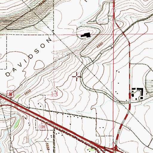 Topographic Map of Centennial Valley Business Park, CO