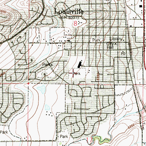 Topographic Map of Cleo Murdock Park, CO