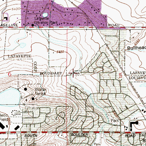 Topographic Map of Keith Holart Park, CO