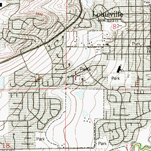 Topographic Map of Sundance Park, CO
