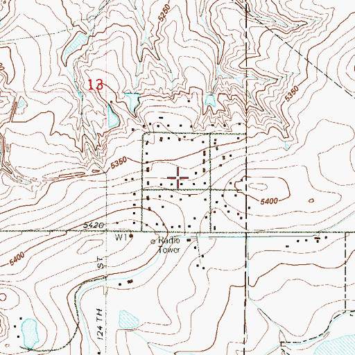 Topographic Map of Pony Estates, CO