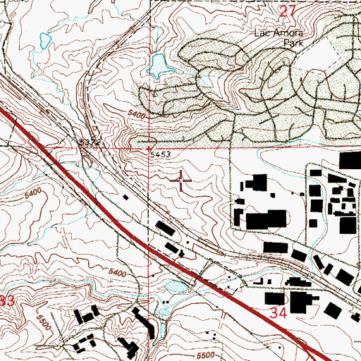 Topographic Map of Hunter Douglas Business Park, CO