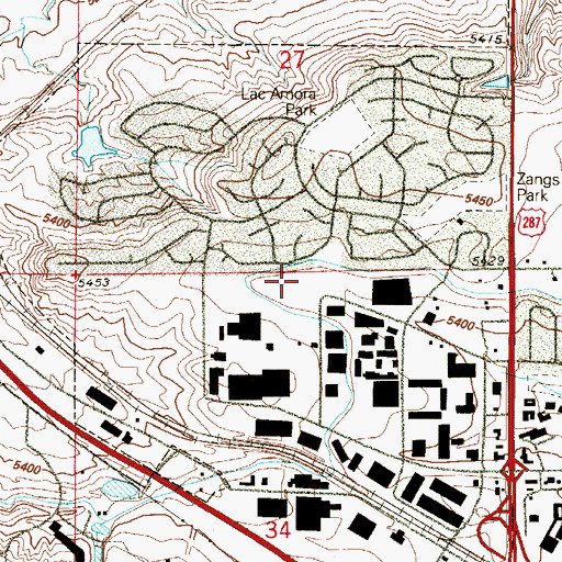Topographic Map of Richard Steele Park, CO